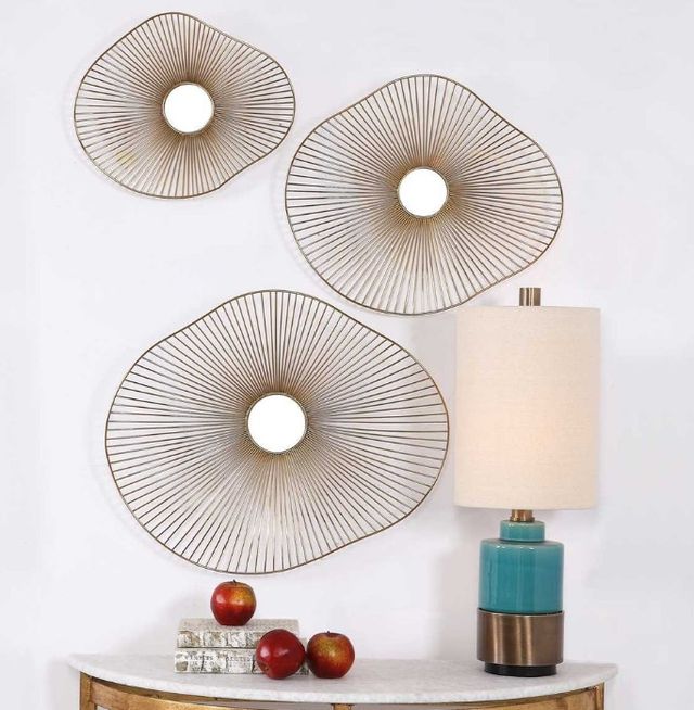Uttermost® Avarie 3-Piece Gold Wall Decor Set-1
