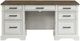 Intercon Drake French Oak/Rustic Gray Executive Desk-2