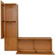 Linon Norah Caramel Backless Nook Bench-4