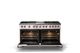 Viking® 5 Series 60" Blush Pro Style Dual Fuel (NG) Range with Polished Chrome Trim-1