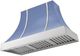 AGA Cascade 48" Carnaby Blue Wall Mounted Range Hood  with Polished Chrome Trim-0