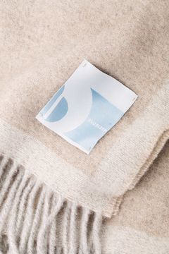 Blu Sleep Linen Alpina Beige One Size Throw Blanket