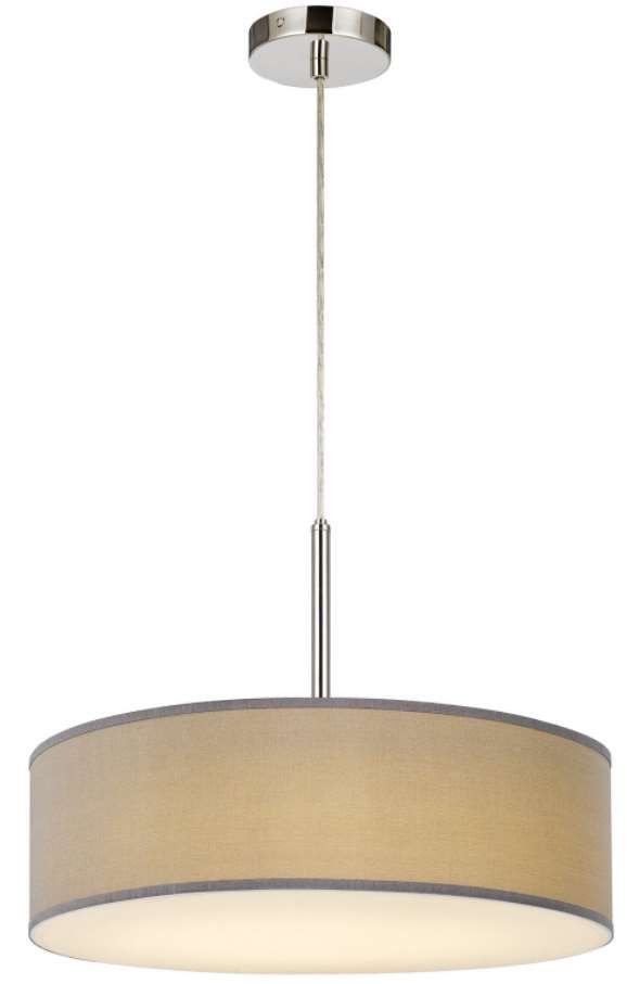 Cal® Lighting & Accessories Brushed Steel/Gray Dimmable Pendant-1