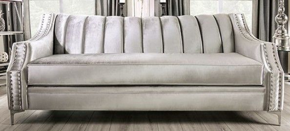 Furniture of America® Elicia Silver Sofa-2