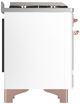 Ilve® Majestic III 40" White Pro Style Dual Fuel Liquid Propane Range with Solid Door and Copper Trim-4