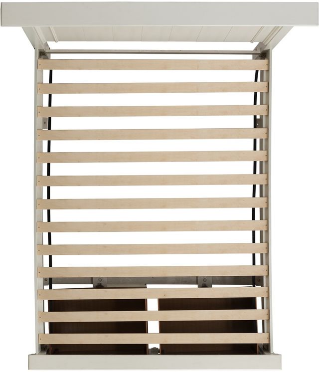 Elements International Slater Antique White Queen Platform Storage Bed-3