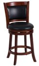 Homelegance® Shapel Black/Dark Cherry Swivel Counter Height Chair-0