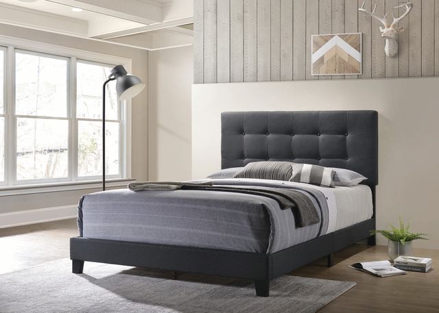Coaster® Mapes Charcoal Full Upholstered Bed-3