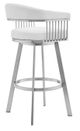 Armen Living Chelsea White 26" Swivel Counter Stool-2