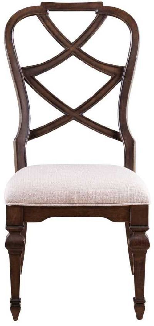 Liberty Furniture Provence Park Chateau Brown/Cream Wood Back Side Chair-2