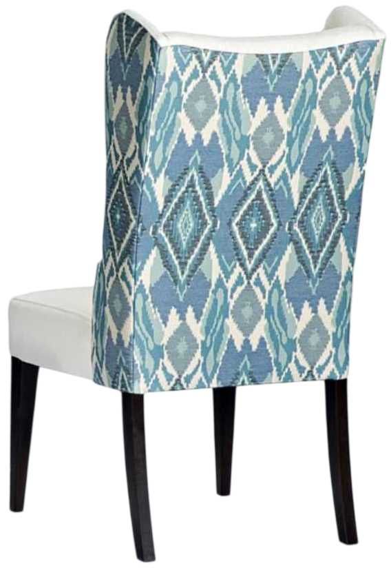 Marshfield Furniture Celine Black/Blue/White Wingback Dining Chair-1