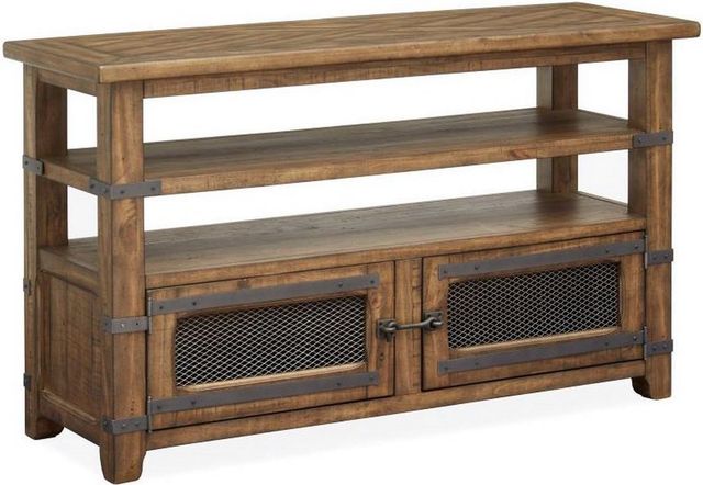 Magnussen Home® Chesterfield Farmhouse Timber Rectangular Sofa Table-1