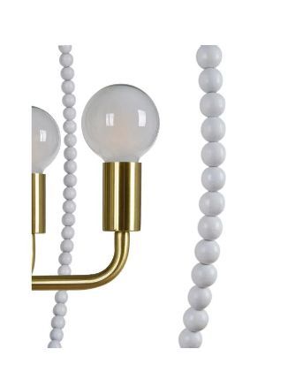 Renwil® Basil Brass/White Chandelier Lighting-2