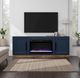 Legends Home Nora Blue Denim/Whiskey Fireplace TV Console-1