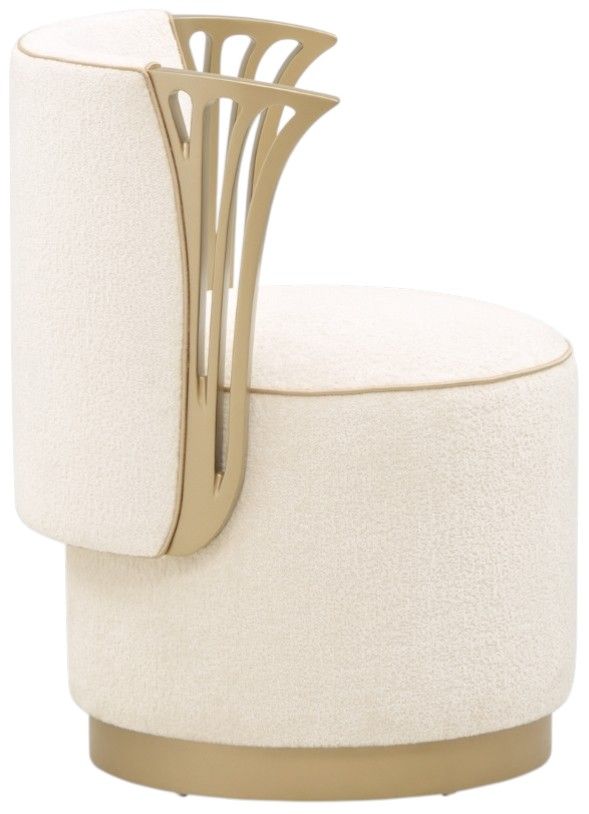 Michael Amini® La Terrazza Creamy Pearl Vanity Chair-2