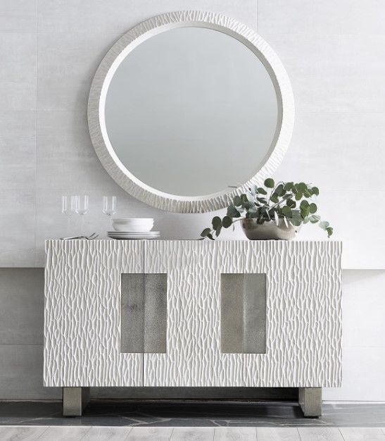 Bernhardt Solaria Weathered Bone Mirror-2