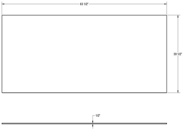 Amisco Customizable Nicholson 42" Clear Glass Bar Table-1