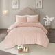Olliix by Madison Park Blush King/California King Laetitia Tufted Cotton Chenille Medallion Duvet Cover Set-1