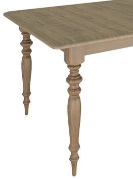 Country View Woodworking Customizable Kingman Red Oak Top 54" Dining Table with Brown Maple Base-1