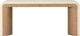 Four Hands Jane Sandy Oak Veneer Top Console Table with Beige Painted Linen Base-2