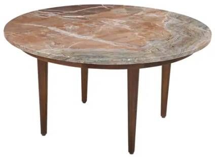 Moe's Home Collection Lark Orange Fantasy Coffee Table with Brown Base-1