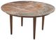 Moe's Home Collection Lark Orange Fantasy Coffee Table with Brown Base-1