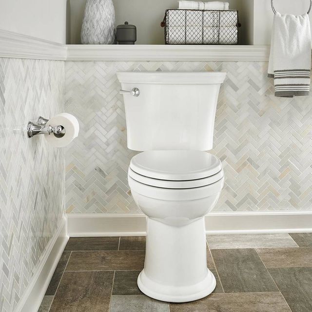 American Standard Heritage VorMax® White Two-Piece Chair Height Elongated Toilet Less Seat 1.28 gpf/4.8 Lpf-2