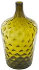 A & B Home Yellow Palmgren Short Dimple Glass Vase-1