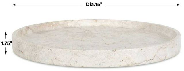 Uttermost® Travessa Brown/White Travertine Indoor-Outdoor Tray-2