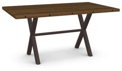 Amisco Customizable Alex Solid Birch Table with Decorative Bolts