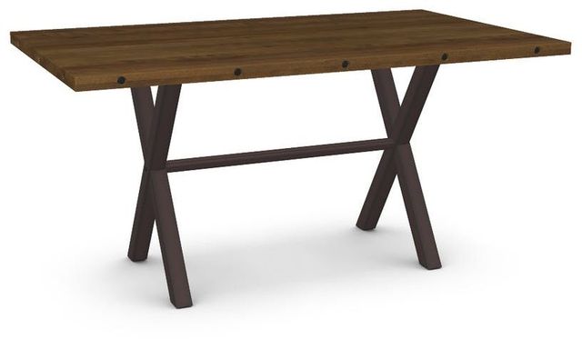Amisco Customizable Alex Solid Birch Table with Decorative Bolts-0