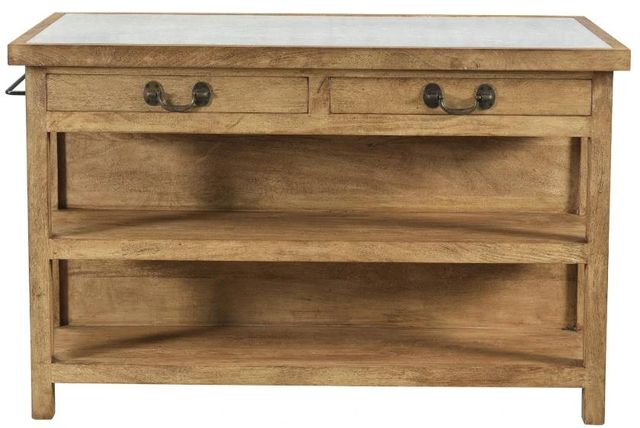 Dovetail Furniture Belding Medium Brown Natural Kitchen Island-1