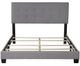 Bernards Eden Gray Upholstered Queen Panel Bed in a Box-1