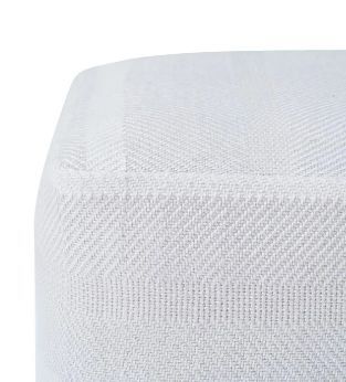 Renwil® Renaud Ivory/Light Grey Pouf-3