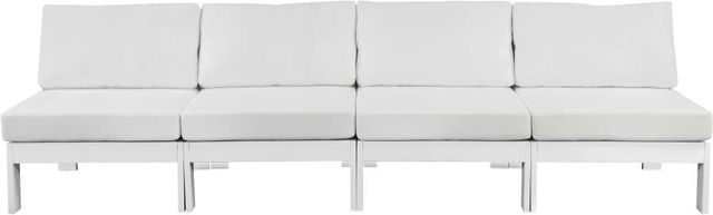 Meridian Furniture Nizuc 4-Piece White Outdoor Patio Modular Sofa-0