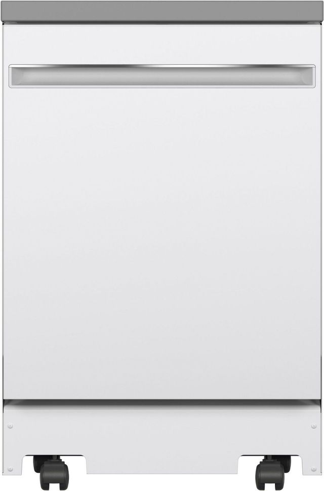 GE® 24" White Portable Dishwasher with Sanitize Cycle-0