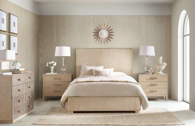 Hooker® Furniture Westwood Polished Limestone Queen Panel Bed-1