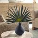 Uttermost® Axis Palm Green/Matte Black Accent and Vase-1