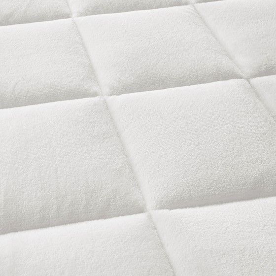 Olliix by Madison Park White Overfilled Plush Waterproof Twin Cloud Soft Mattress Pad-4