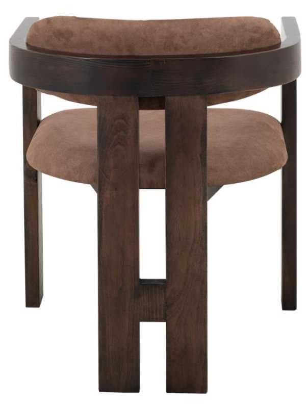 International Furniture Direct Raramuri Brown/Stained Dark Upholstered Dining Arm Chair-3