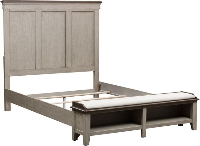 Liberty Furniture Ivy Hollow 4-Piece Dusty Taupe/Weathered Linen Queen Storage Bedroom Set-2