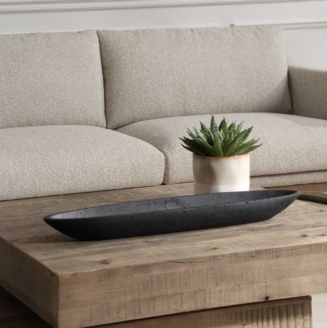 Uttermost® Vessel Black Canoe Bowl-1