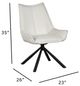 Nest Home Collections Ari Ascot Ivory/Black Swivel Chair-3