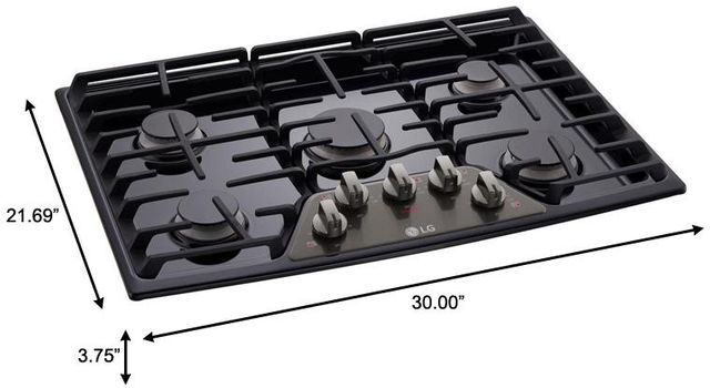 LG 30” Black Stainless Steel Gas Cooktop-1