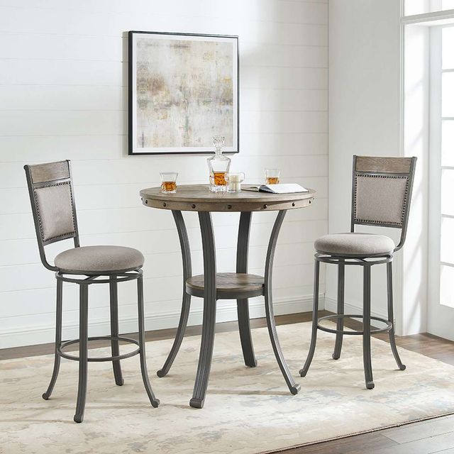 Powell® Franklin 3-Piece Gray Wash/Pewter Pub Set-3