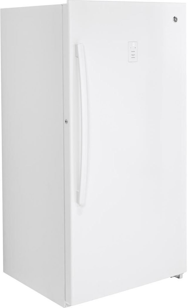 GE® 33" 17.3 Cu. Ft. White Upright Freezer-3