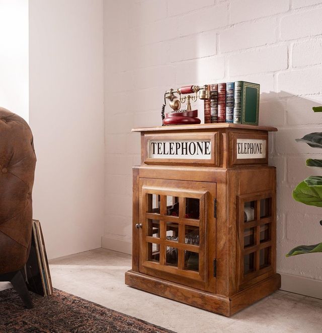 Jaipur Furniture Tone Brown Side Cabinet-2