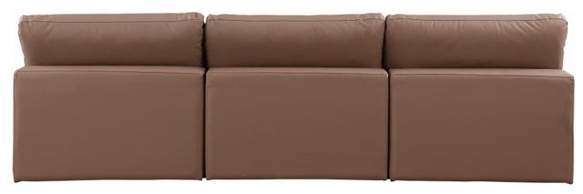 Meridian Furniture Comfy 3-Piece Brown Vegan Leather Sofa-3