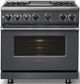 Viking® 7 Series 36" Cast Black Pro Style Dual Fuel Range with 12" Reversible Griddle-4