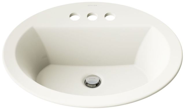 Kohler Bryant® Biscuit 20.25" Centerset Oval Drop-In Bathroom Sink-4